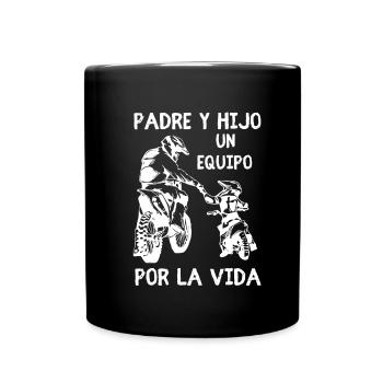 Tal Padre Tal Hijo Motocross Moto Desporte - Tasse einfarbig - Schwarz - Vorne