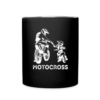 Tal Padre Tal Hijo Motocross Moto Desporte - Tasse einfarbig - Schwarz - Vorne