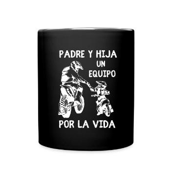 Tal Padre Tal Hijo Motocross Moto Desporte - Tasse einfarbig - Schwarz - Vorne