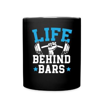 La vie derrière les barreaux Entraîneur d’haltérophilie Fitnesses - Mug uni - noir - Devant