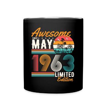 Mai 1963 Vintage Retro Anniversaire - Mug uni - noir - Devant