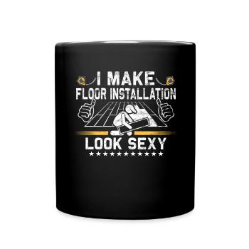 Flooring carpet installers - Full Colour Mug - black - Front