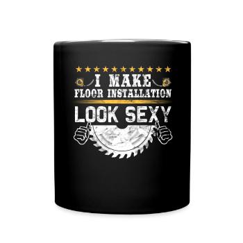 Flooring carpet installers - Full Colour Mug - black - Front