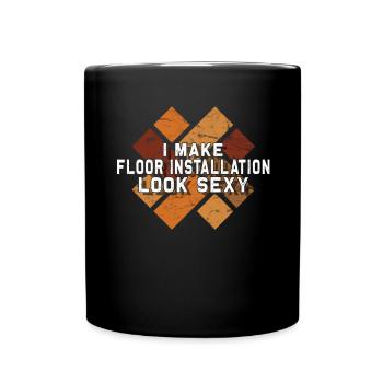 Flooring carpet installers - Full Colour Mug - black - Front