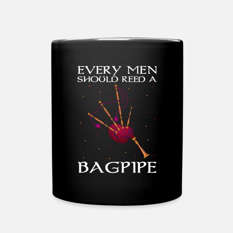 Bagpipes for bagpipe instructors and bagpipers - Full Colour Mug - black