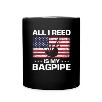 Citation de cornemuse pour les musiciens écossais et de cornemuse - Mug uni - noir - Devant