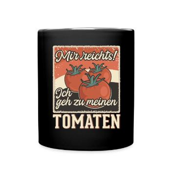 Gehe Zu Tomaten Tomatensorten Gartenfreunde - Tasse einfarbig - Schwarz - Vorne