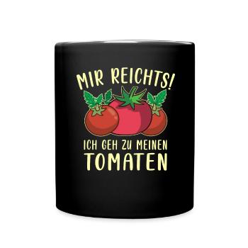 Gehe Zu Tomaten Tomatensorten Gartenfreunde - Tasse einfarbig - Schwarz - Vorne