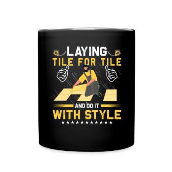 Flooring carpet installers - Full Colour Mug - black - Front
