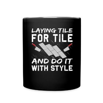 Flooring carpet installers - Full Colour Mug - black - Front