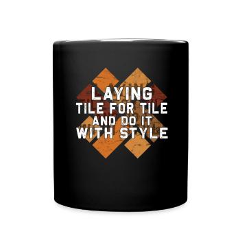 Flooring carpet installers - Full Colour Mug - black - Front