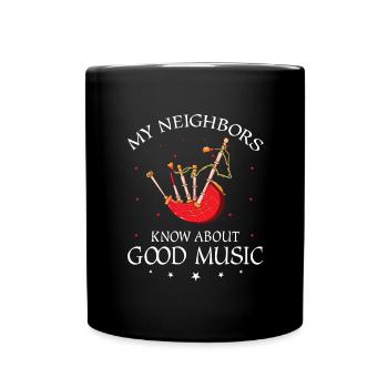 Citation de cornemuse pour les musiciens écossais et de cornemuse - Mug uni - noir - Devant