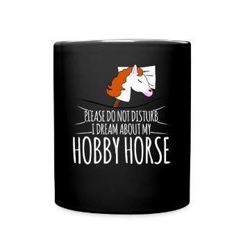 Hobbyhorse Sleeping Hobby Horse - Full Colour Mug - black - Front
