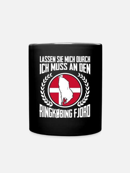 Ringkøbing Fjord Flagge Dänemark - Tasse einfarbig - Schwarz
