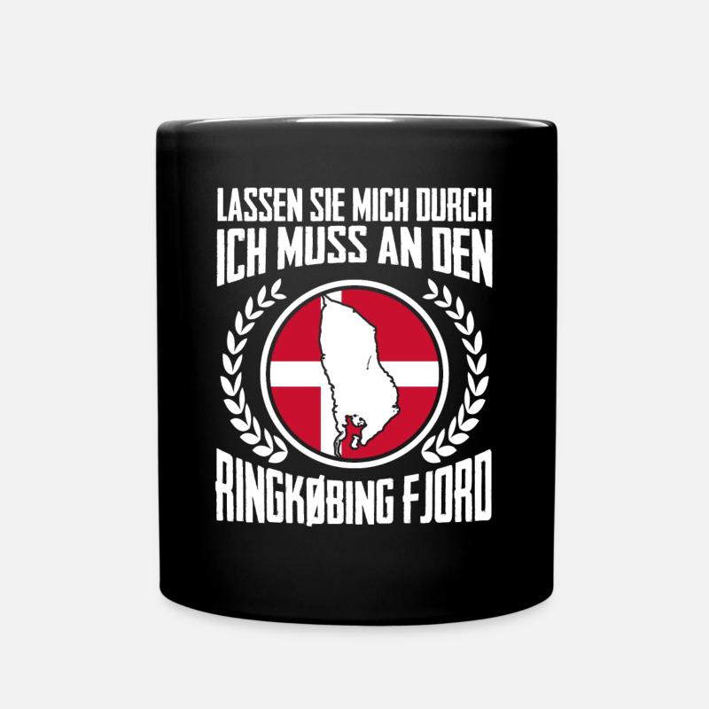Ringkøbing Fjord Flagge Dänemark - Tasse einfarbig - Schwarz