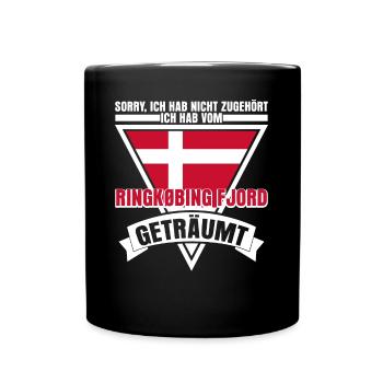 Ringkøbing Fjord Witz Flagge Dänemark - Tasse einfarbig - Schwarz - Vorne