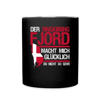 Ringkøbing Urlaub Flagge Dänemark - Tasse einfarbig - Schwarz - Vorne