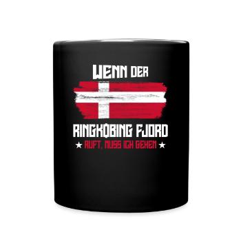 Ringkøbing Fjord ruft Dänemark - Tasse einfarbig - Schwarz - Vorne