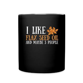 Superfood Flax Oil - Tasse einfarbig - Schwarz - Vorne