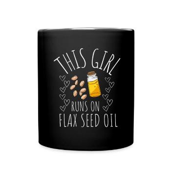 Superfood Flax Oil - Tasse einfarbig - Schwarz - Vorne