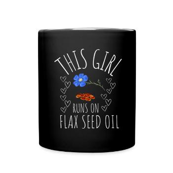 Superfood Flax Oil - Tasse einfarbig - Schwarz - Vorne