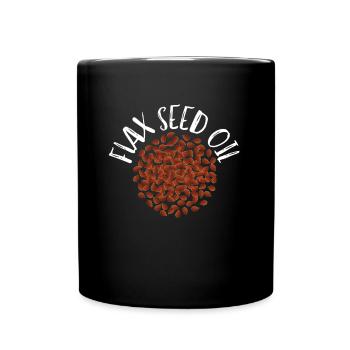 Superfood Flax Oil - Tasse einfarbig - Schwarz - Vorne