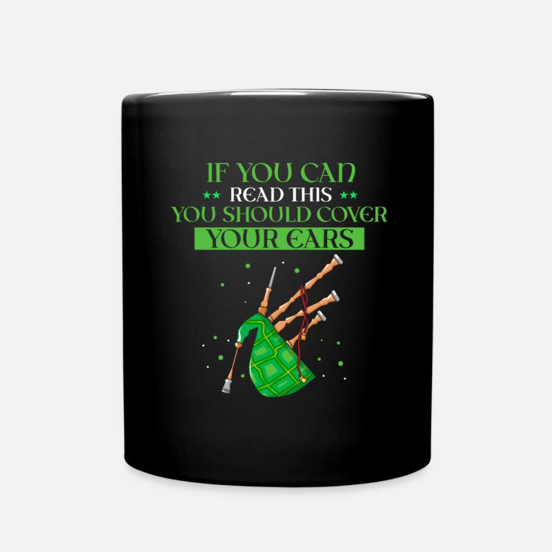 Bagpipes for bagpipe instructors and bagpipers - Full Colour Mug - black