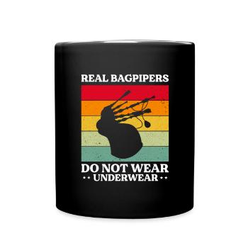 Bagpipes for pipers and Scots - Full Colour Mug - black - Front