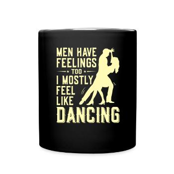 Tanzen Spruch Ballsaal Paartanz Tanz Tanzfläche - Tasse einfarbig - Schwarz - Vorne