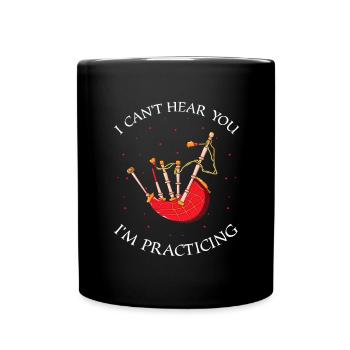 Bagpipes for pipers and Scots - Full Colour Mug - black - Front