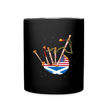 Scotsman Zitat für Dudelsackmusiker und Dudelsack - Tasse einfarbig - Schwarz - Vorne
