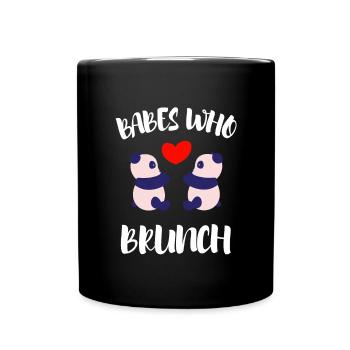 Babes Who Brunch Squat - Tasse einfarbig - Schwarz - Vorne