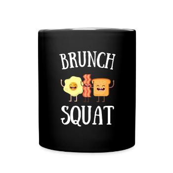 Babes Who Brunch Squat - Tasse einfarbig - Schwarz - Vorne