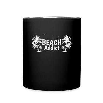 Beach Addict Plant Beach Holiday - Mug uni - noir - Devant