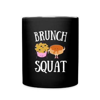 Babes Who Brunch Squat - Tasse einfarbig - Schwarz - Vorne