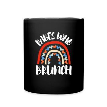 Babes Who Brunch Squat - Tasse einfarbig - Schwarz - Vorne