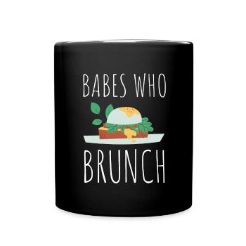 Babes Who Brunch Squat - Tasse einfarbig - Schwarz - Vorne