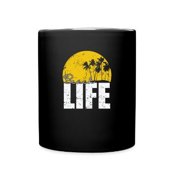 Plage Vie Arbre Palmier Vacances Nature - Mug uni - noir - Devant