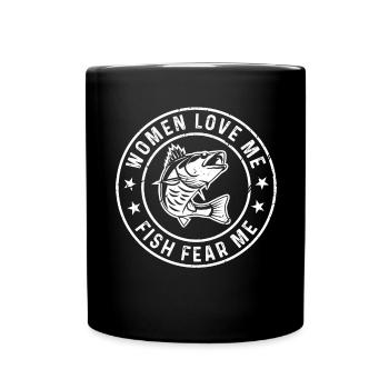 Women love me Pisces fear me - Full Colour Mug - black - Front