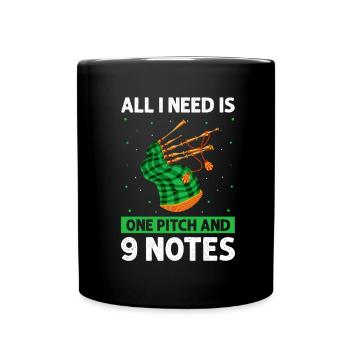 Conception de cornemuse pour la fierté écossaise et la cornemuse - Mug uni - noir - Devant