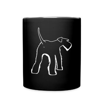Le schnauzer vu de derrière les chiens - Mug uni - noir - Devant