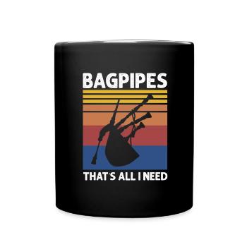 Conception de cornemuse pour la fierté écossaise et la cornemuse - Mug uni - noir - Devant