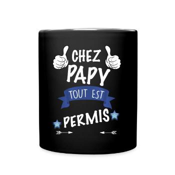 Papy Cool Idée Cadeau Humour Grand Père - Mug uni - noir - Devant