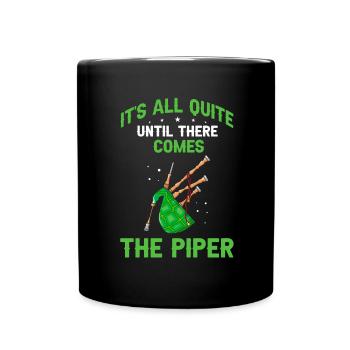 Bagpipes for pipers and Scots - Full Colour Mug - black - Front