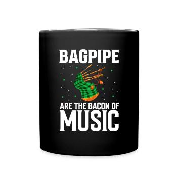 Bagpipes for pipers and Scots - Full Colour Mug - black - Front
