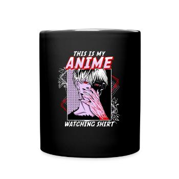This Is My Anime Watching Shirt I Kawaii Otaku - Tasse einfarbig - Schwarz - Vorne