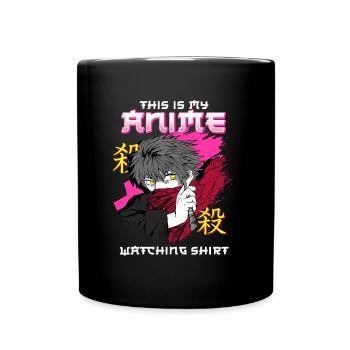 This Is My Anime Watching Shirt I Kawaii Otaku - Tasse einfarbig - Schwarz - Vorne