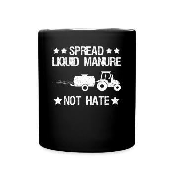 Farmer Farmer Manure Driving Farmer - Full Colour Mug - black - Front