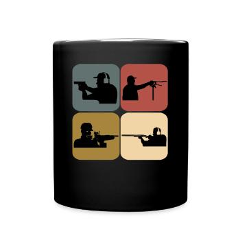 Sport shooter retro shooting club - Full Colour Mug - black - Front