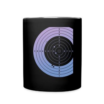 Sport shooter target Schützenkönig - Full Colour Mug - black - Front